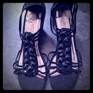 Wedge heel strappy sandals